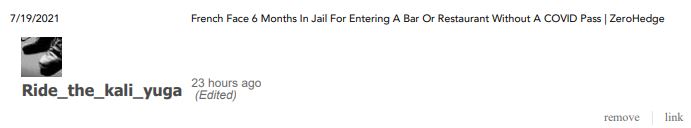 https://twpter.com/users/cali/feed/2021-0719-0635-2527-f-cali.pdf -         This needs to be kept on file:            French Face 6 Months In Jail For Entering A Bar Or Restaurant Without A COVID Pass            https://summit.news/2021/07/16/french-face-6-months-in-jail-for-entering-a-bar-or-restaurant-without-a-covid-pass/            #covid #COVID #Covid #COVID19 #jab #LockDown      #lockdown #vaccine #VACCINE #VACCINE      #LockDown #France             #ArchivePDF       #covid       