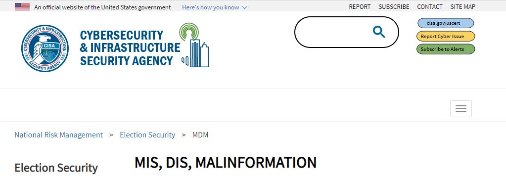 https://twpter.com/users/cali/feed/2022-0611-1057-2624-f-cali.pdf -   PDF - CISA's official definitions of Mis, Dis, and Malinformation printed from CISA website.                  https://www.cisa.gov/mdm            You know, this has a high likelihood of being memory-holed              #DHS  #ArchivePDF       #MinistryOfTruth       