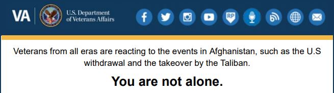 https://twpter.com/users/phoneguy/feed/2021-0817-0655-2227-f-phoneguy.pdf -   A buddy of mine forwarded this e-mail he got from the Veterans Administration.            You know that the Government totally fucked up in #Afghanistan if they need to send veterans a "how to" list of "Mental Gymnastics" they should perform so that they don't get depressed or "go off the deep end"; due to suddenly waking up to the fact that their service in in Afghanistan WAS A TOTAL WASTE OF LIFE and that all the sacrifices they made to their country were in absolute vain.            At least after Vietnam most vets had a job and a functioning community to come back home to  because the offshoring of American manufacturing jobs and the financial and social destruction of American communities of had not really begun yet.            Today, some 50 years after the "Vietnam Homecoming" it is a totally different story in that regard.            "Buckle up" boys, this is going to get a lot worse as the American Empire continues to decay.            If you need someone to talk to about your PTSD, contact the #PrivateJetPeople they will be glad to hear from you.             #ArchivePDF       