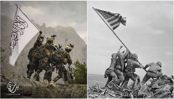   I do feel sorry for the American military vets who are suffering emotionally from the latest turn of events in Afghanistan; because many of them have blind faith in our government and fully believe the propaganda of why they were sent to Afghanistan.            However, I must say that the United States Government TOTALLY DESERVES the humiliation being dished out to us on the world stage by the newly formed Taliban government.            schadenfreude baby!            Fucking EPIC TROLL; using the same iconic photo pose of US Marines raising the US flag on Iwo jima in 1945 with the Taliban raising their own flag in 2021 after 20 years of US occupation.            https://www.marinecorpstimes.com/off-duty/military-culture/2021/08/21/taliban-photo-appears-to-mock-iwo-jima-flag-raising-in-latest-propaganda-push/            https://en.wikipedia.org/wiki/Raising_the_Flag_on_Iwo_Jima      #Afghanistan       