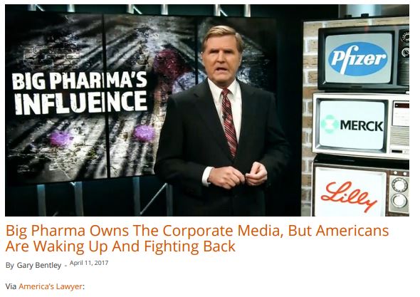 https://twpter.com/users/phoneguy/feed/2021-0909-1411-3555-f-phoneguy.pdf -   Needs further investigation and verification:            FCC and major media corporations are complicit in misinforming the public on matters related to #Covid seriousness and #vaccine safety because major ad revenue for almost all major media companies comes from the largest Pharmaceutical companies, creating a serious conflict of interest; resulting in harm to the American people. FCC may be culpable for vaccine deaths due to non-feasance                   PDF: Big Pharma Owns The Corporate Media, But Americans Are Waking Up And Fighting Back - The Ring of Fire Network            " According to a 2009 study by Fairness and Accuracy in Reporting, with the exception of CBS every major media outlet in the United States shares at least one board member with at least one drug company. Let me put it in perspective for you, these board members wake up, they go to a meeting at Merck or Pzer, and      then they have their driver take them over to a meeting with NBC to decide what kind of programming that network is going to air. " - Mike Papantonio #ArchivePDF       #CovidTrials       