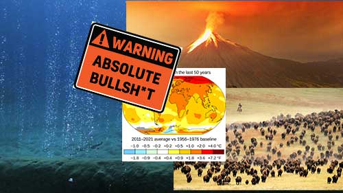   Quote of the day:            "Vegan idiots who aren't educated enough to know or care to understand that huge bubbles of methane come up from under the ocean constantly from the rotting vegetation of former ages.            Not to mention that the millions of ruminant bison that roamed the Great Plains for eons created more methane than cows ever will and the planet was fine." - ebworthen                  Also, Not to mention Volcanic activity that can push out more greenhouse gasses than the fossil fuels burned during the entire Industrial Revolution.            These Climate Change, Enviromentalist Wackos, don't care about common sense, logic, or real         #Science , they are just playing into the hands of the  #Globalist agenda being promoted by the likes of the  #WEF  #KlausSchwab  #BlackRock  #ESG              the #ClimateChange scam is a backdoor to neo-feudalism and authoritarian  #Tyranny             Don't believe in "Man-made Global warming".             Ultimately, You and I, are the "Carbon" they want to reduce; through population reduction.                        